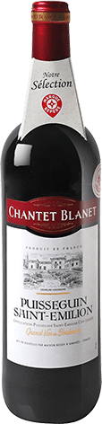 Bouteille de vin rouge — AOP(1) VIN ROUGE PUISSEGUIN SAINT-ÉMILION* CHANTET BLANET