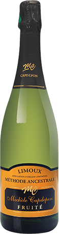 Bouteille de vin effervescent AOP Blanquette De Limoux Fruité Ancestrale « Capdepon », millésime 2025/2026