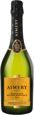 Bouteille de vin effervescent AOP Blanquette De Limoux Doux Ancestrale « Aimery », millésime 2025/2026