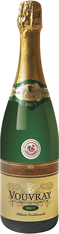 Bouteille de vin effervescent AOP Vouvray Brut Méthode Traditionnelle « Les Caractères », millésime 2025/2026