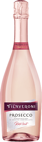 Bouteille de vin effervescent AOP Prosecco Rosé « Vilaveroni », millésime 2025/2026