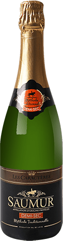 Bouteille de vin effervescent AOP Saumur Demi-sec « Méthode Traditionnelle Les Caractères », millésime 2025/2026