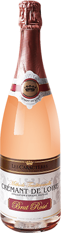 Bouteille de vin effervescent AOP Crémant De Loire Rosé « Les Caractères », millésime 2025/2026