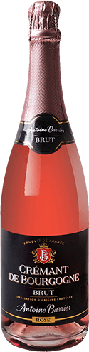 Bouteille de vin effervescent AOP Crémant De Bourgogne Rosé « Antoine Barrier », millésime 2025/2026