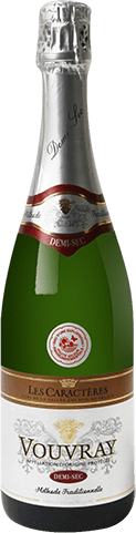 Bouteille de vin effervescent AOP Vouvray Demi-sec « Les Caractères », millésime 2025/2026