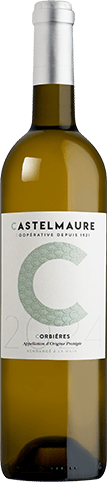 Bouteille de vin blanc — AOP(1) VIN BLANC CORBIÈRES C DE CASTELMAURE