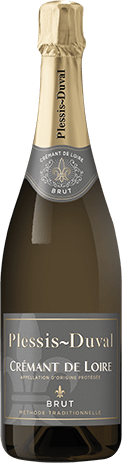 Bouteille de vin effervescent AOP Crémant De Loire Brut « Plessis-duval », millésime 2025/2026