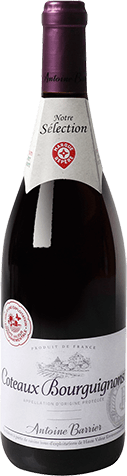 Bouteille de vin rouge — AOP(1) VIN ROUGE COTEAUX BOURGUIGNONS* ANTOINE BARRIER